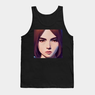A Girl With A Frown Tank Top